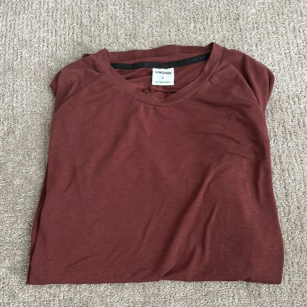 men’s large maroon gymshark short sleeve